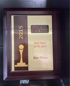 Ken Erics 2015 best actor of year award
